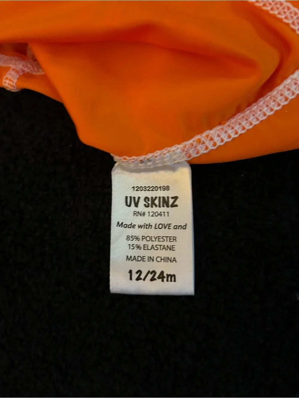 Skin Orange & White Kids Rashguard - 